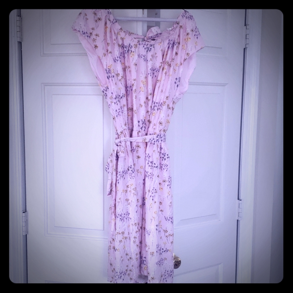 Lauren Conrad Pleated Neck Summer Dress